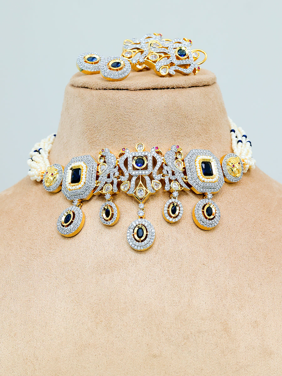 Pearl Choker Set Sabyasachi Jewelry Indian Gold Necklace Set Bollywood  Jewelry