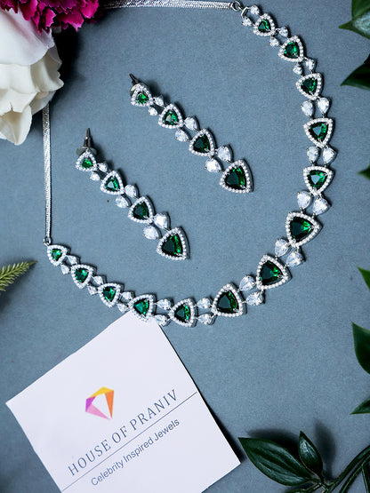 PARI EMERALD ZIRCONIA NECKLACE