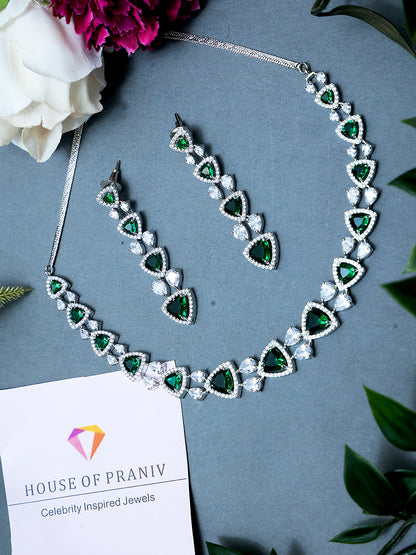 PARI EMERALD ZIRCONIA NECKLACE