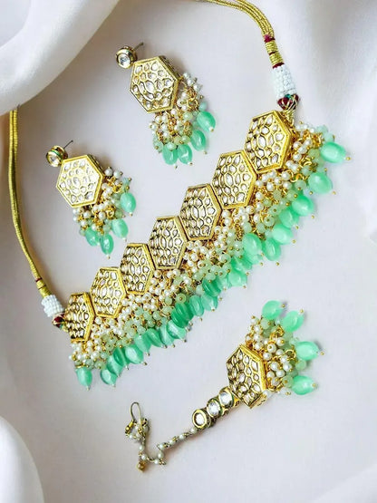 RASHI MINT GREEN CHOKER SET