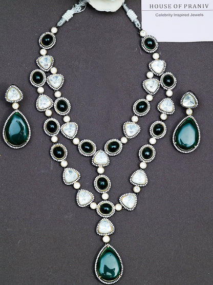 KAJOL EMERALD POLKI NECKLACE