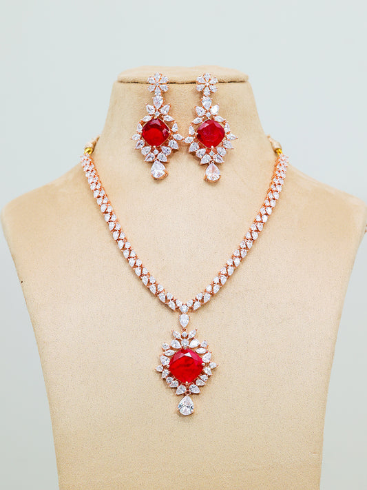 AMERICAN DIAMOND NECKLACE SET