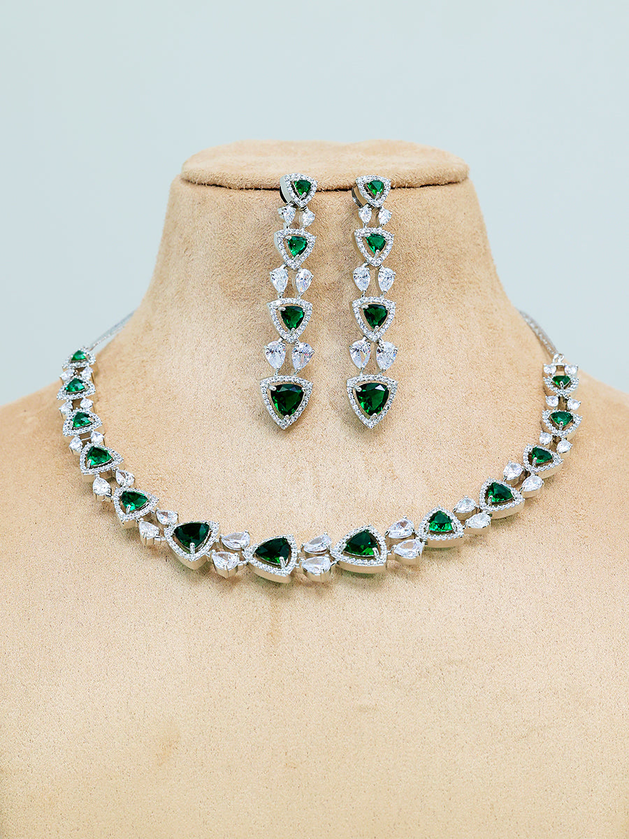 PARI EMERALD ZIRCONIA NECKLACE