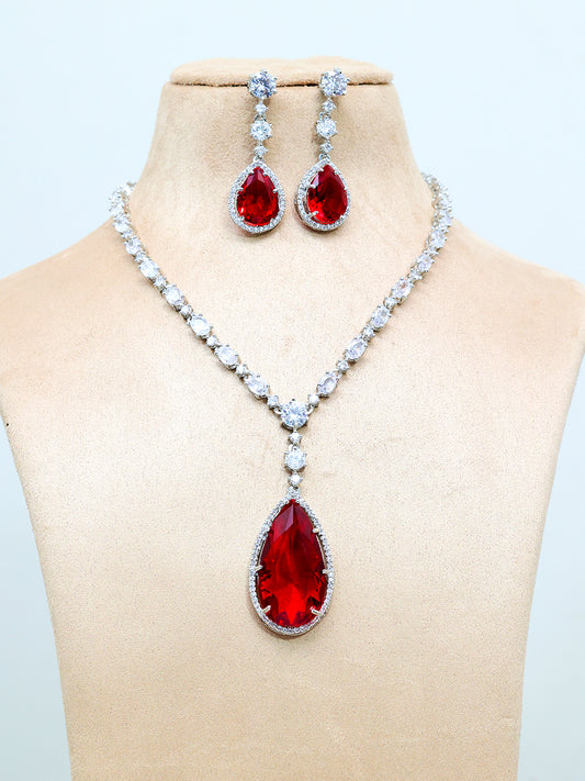 DIPIKA RUBY ZIRCONIA JEWELLERY SET