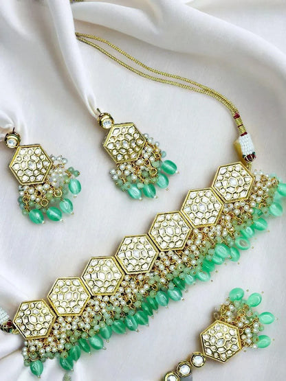 RASHI MINT GREEN CHOKER SET