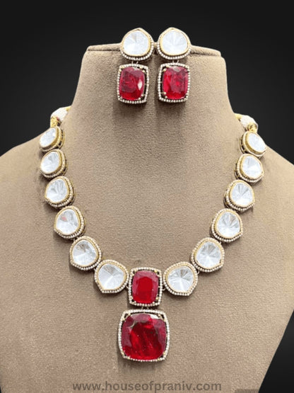 PRASHANTI RUBY NECKLACE SET