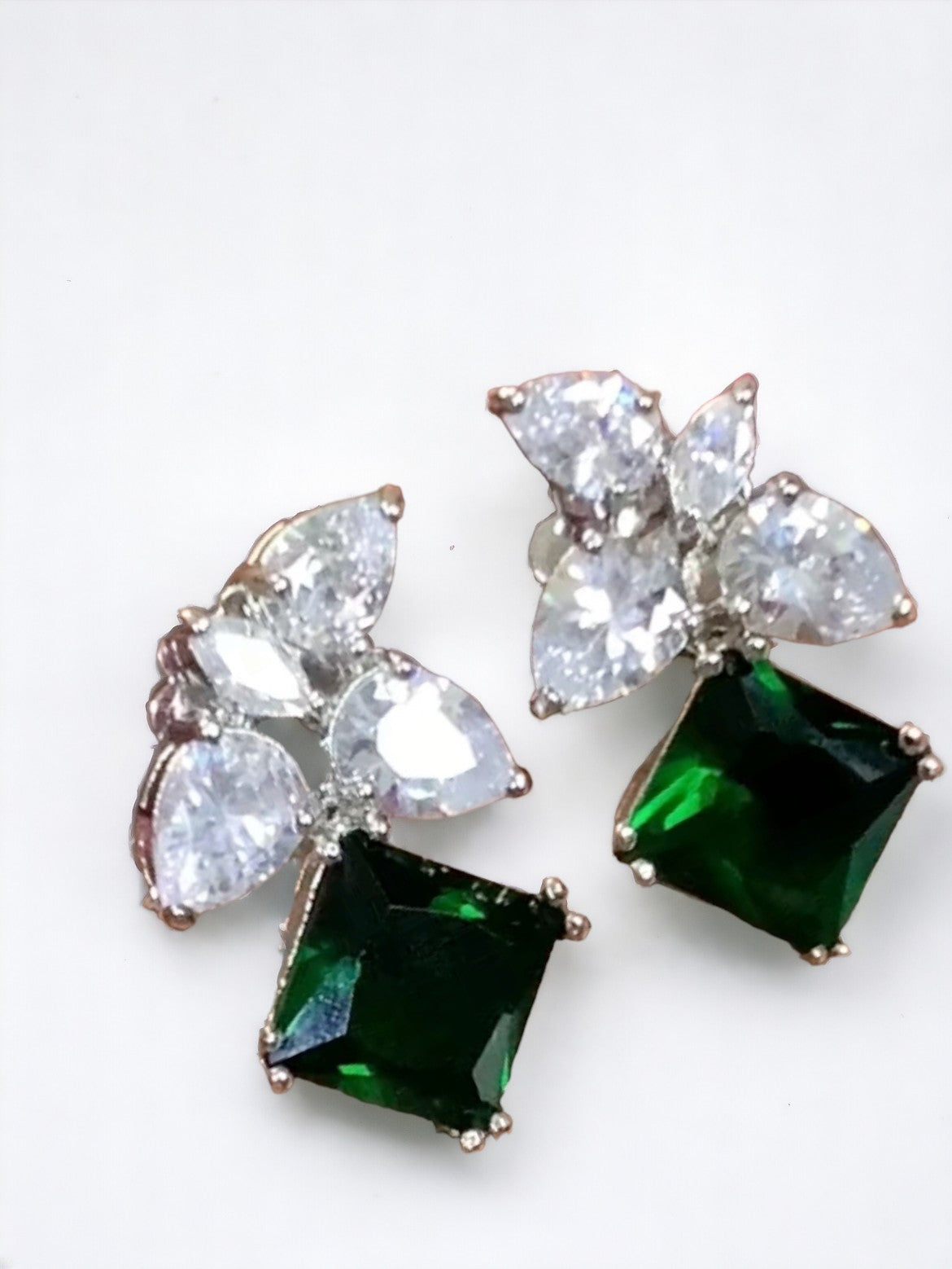 MAHIRA EMERALD ZIRCONIA STUDS