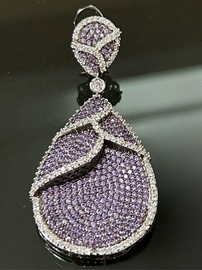 AYESHA PURPLE ZIRCONIA DANGLERS