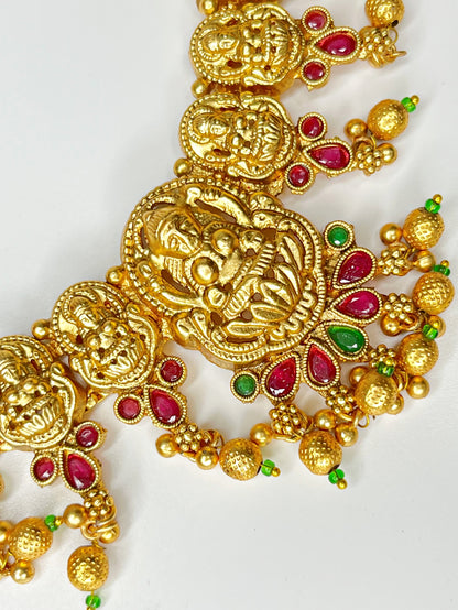 AARADHYA GOLD TEMPLE JEWELLERY SET