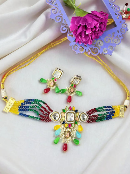 SWARA MULTICOLOR CHOKER SET