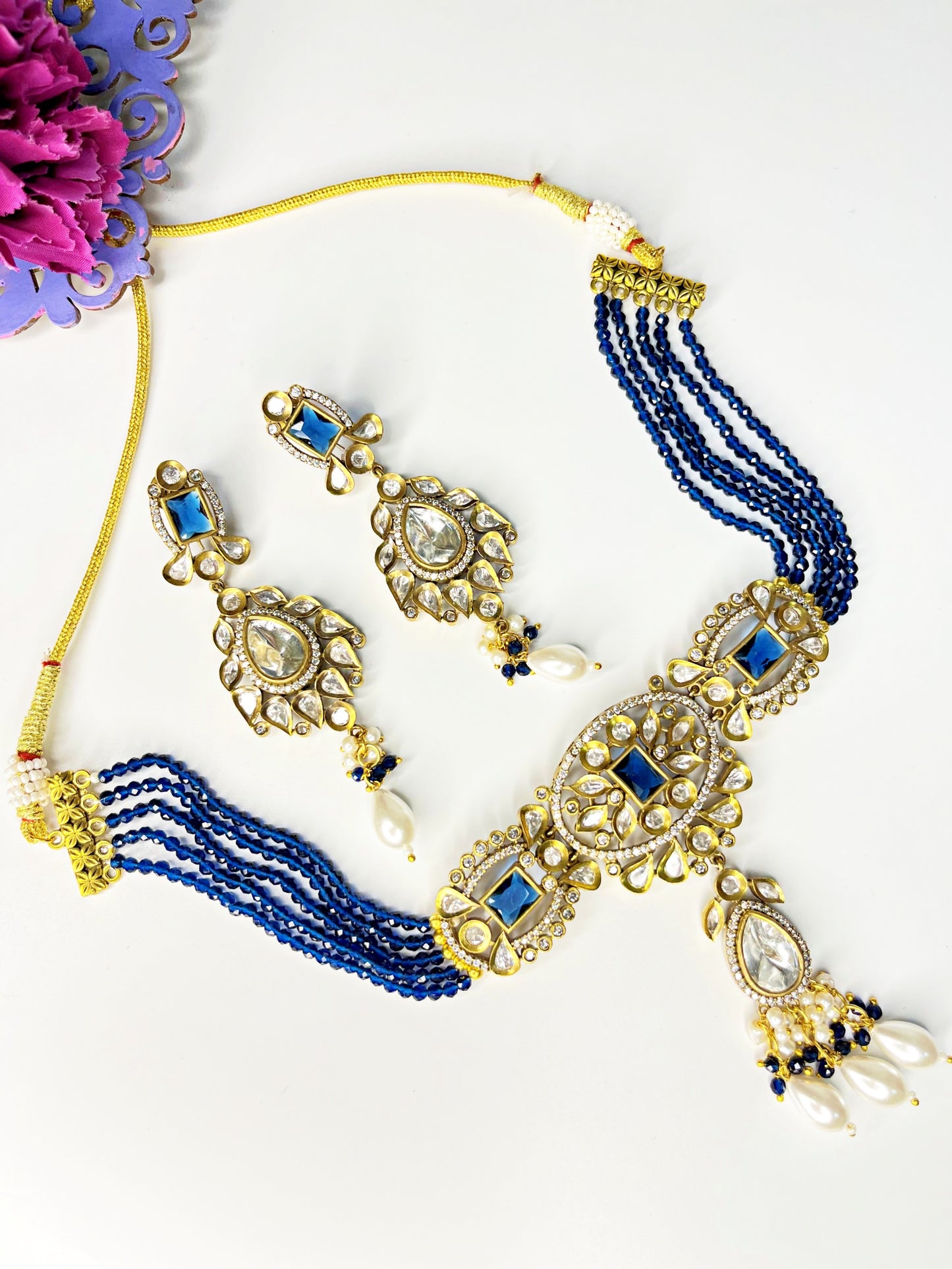 TARANNUM SAPPHIRE CHOKER SET