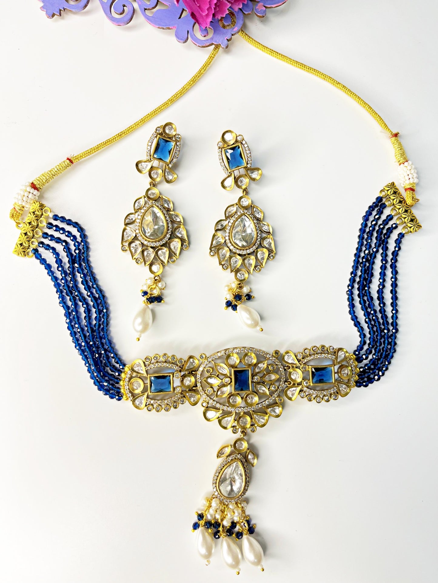 TARANNUM SAPPHIRE CHOKER SET