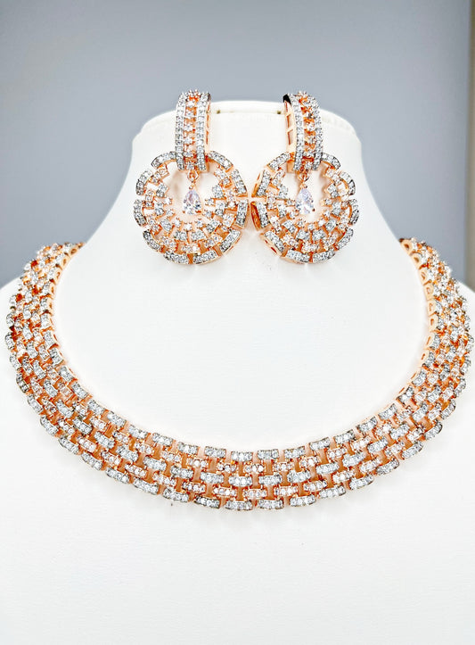 SIYA ROSE GOLD NECKLACE SET