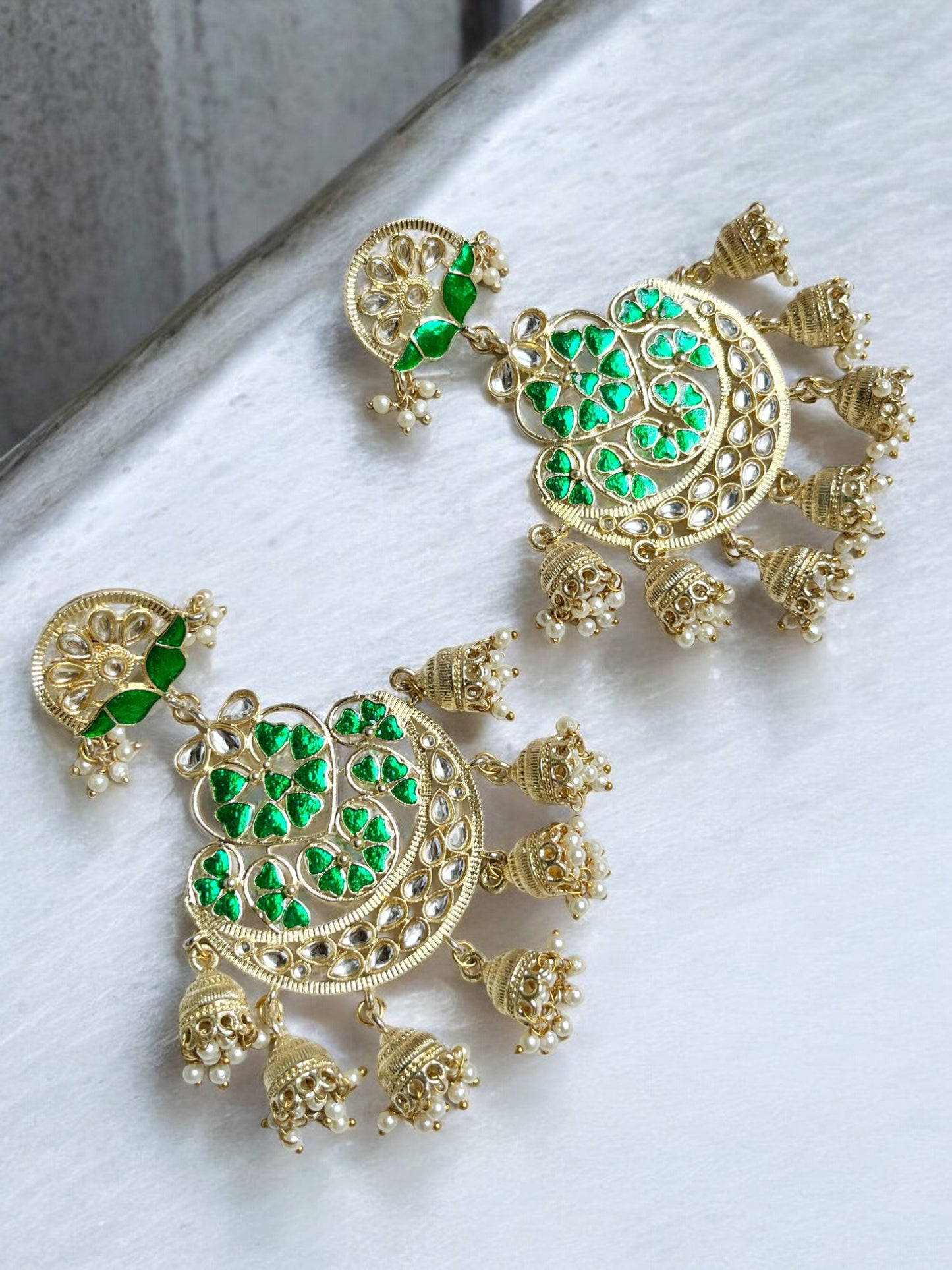 SAFIYA GREEN JHUMKIS