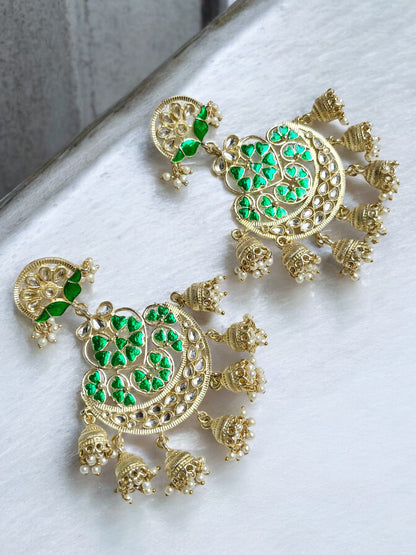 SAFIYA GREEN JHUMKIS