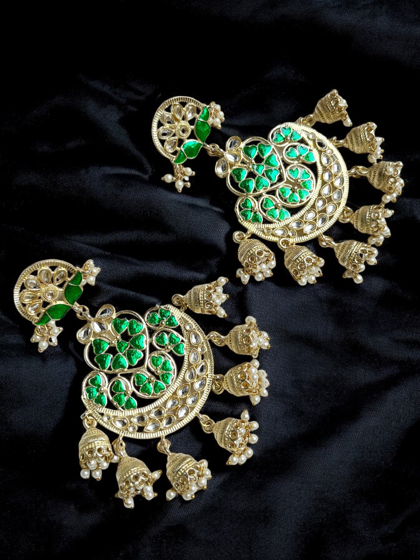 SAFIYA GREEN JHUMKIS