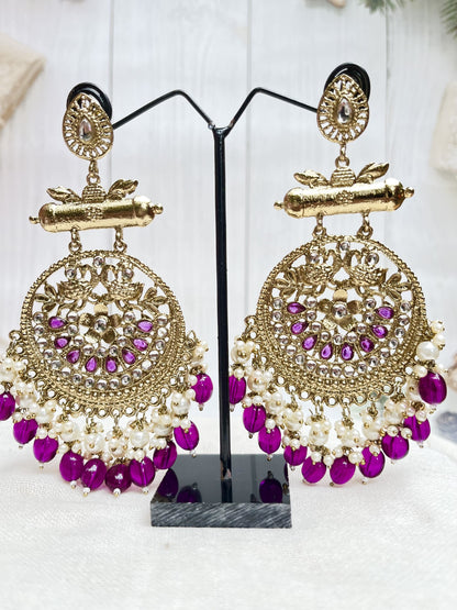 WINE CHAANDBALI EARRINGS