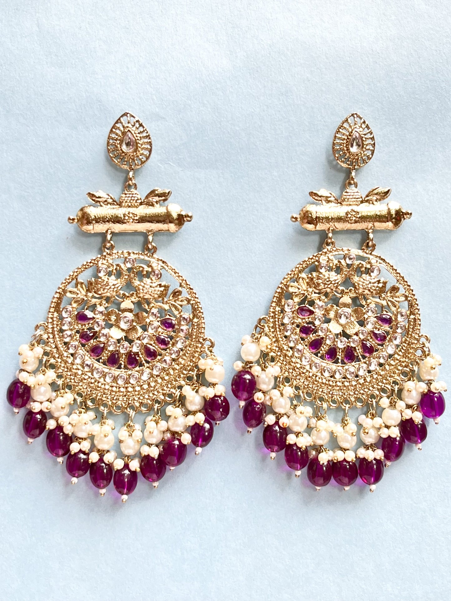 WINE CHAANDBALI EARRINGS