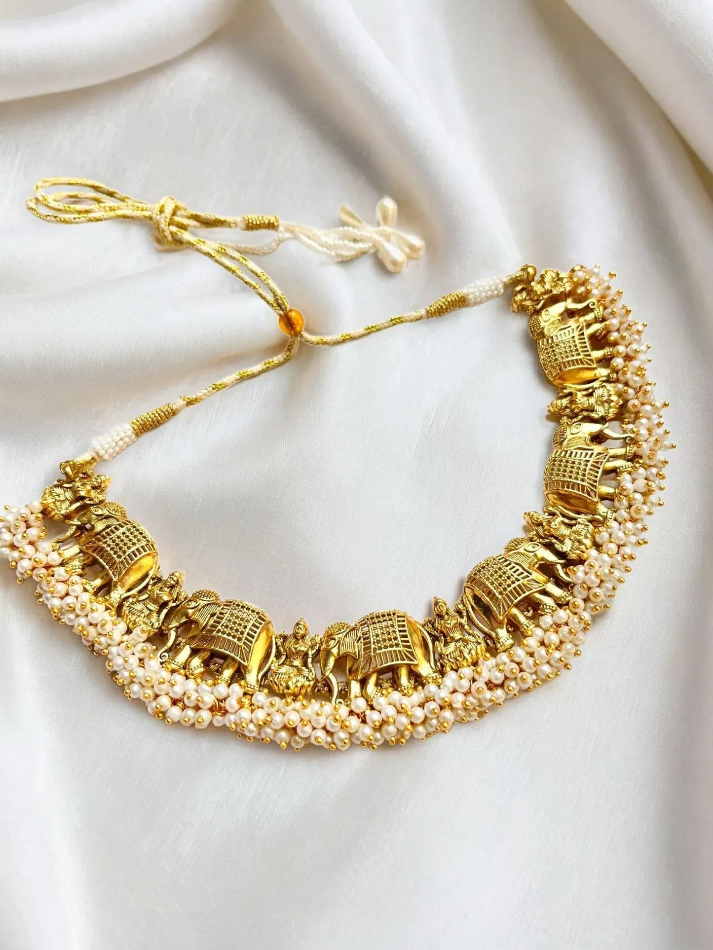 KIRUBA GOLD TEMPLE NECKLACE SET