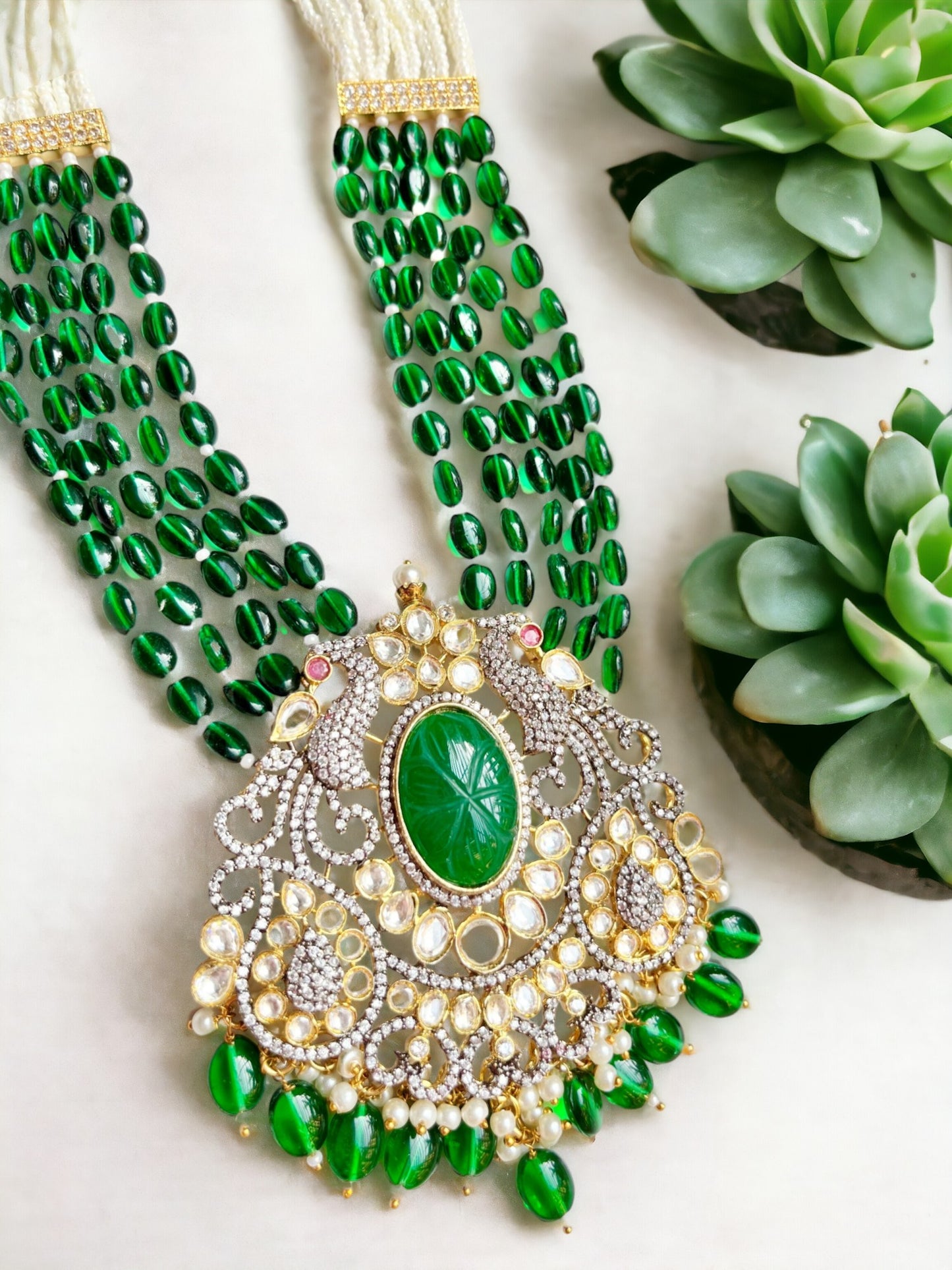 FLORA EMERALD VICTORIAN JEWELLERY SET