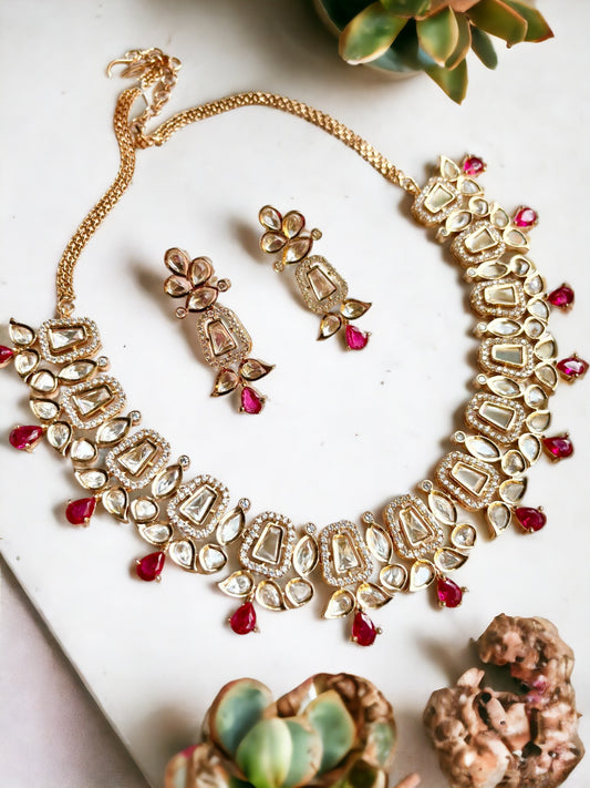 DHISANA RANI KUNDAN JEWELLERY SET