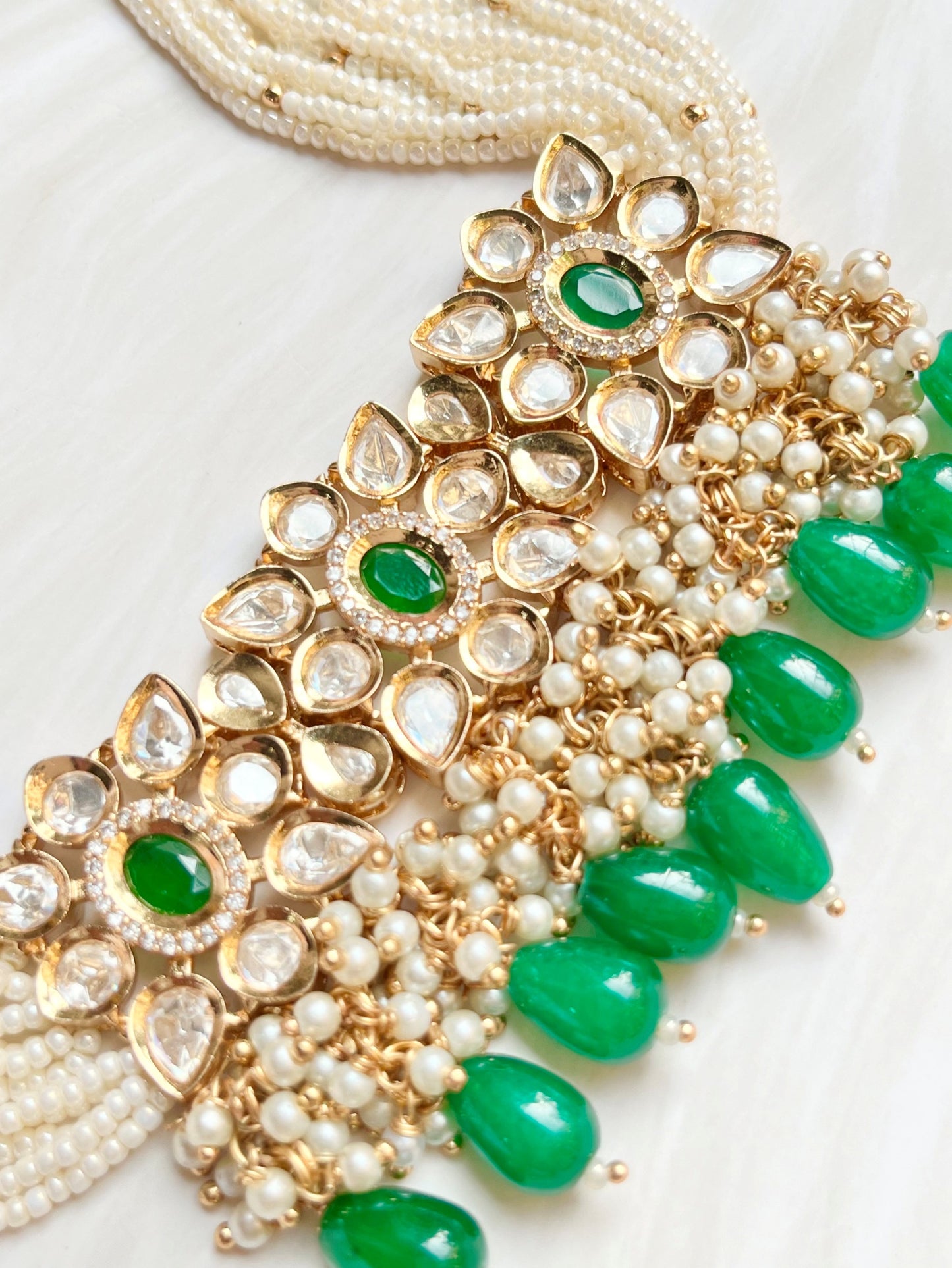 TAAZ EMERALD CHOKER SET