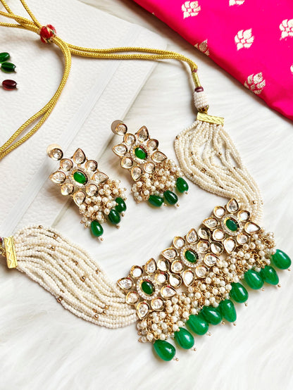 TAAZ EMERALD CHOKER SET