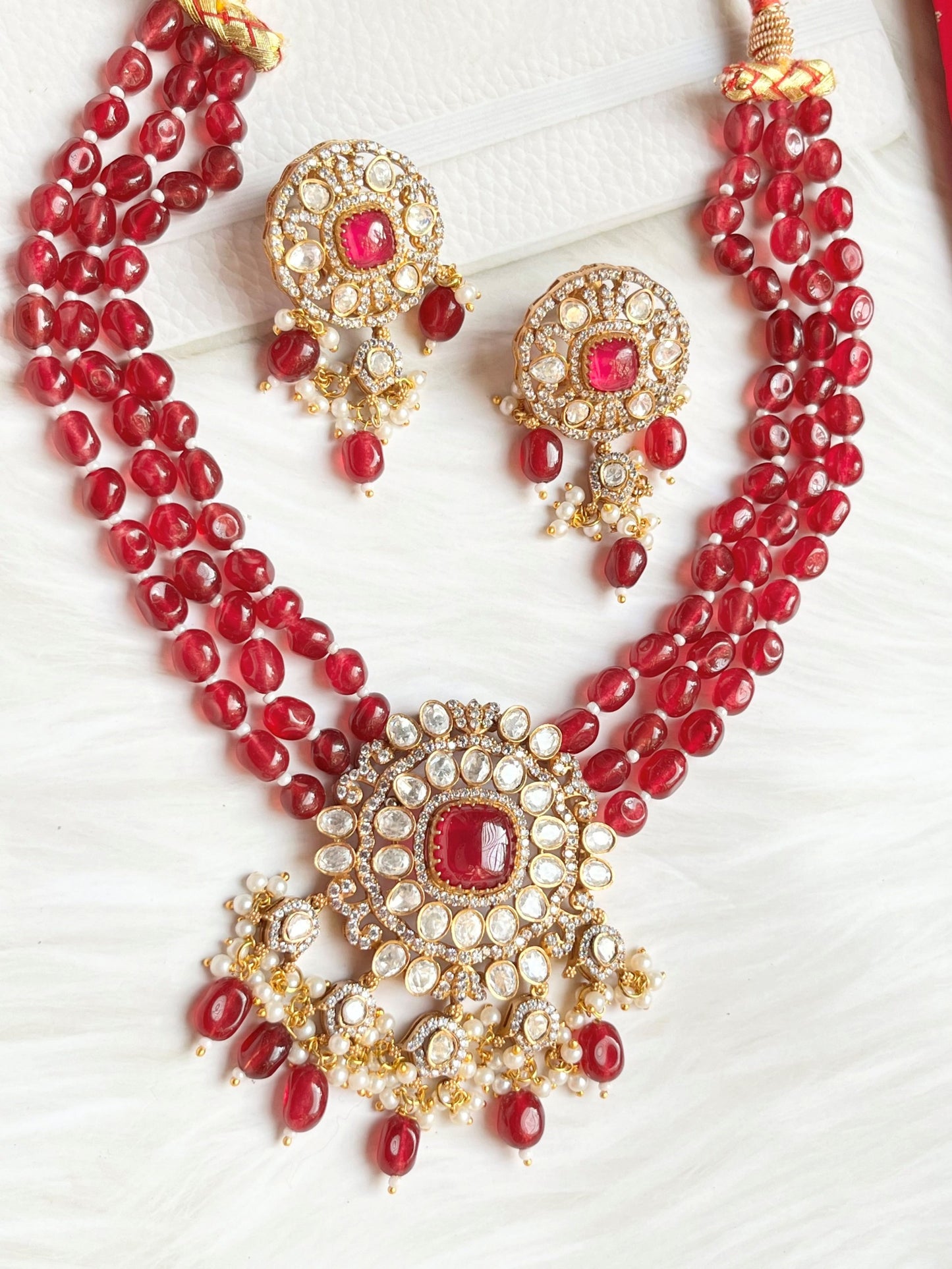 SHEHRISH RUBY KUNDAN NECKLACE