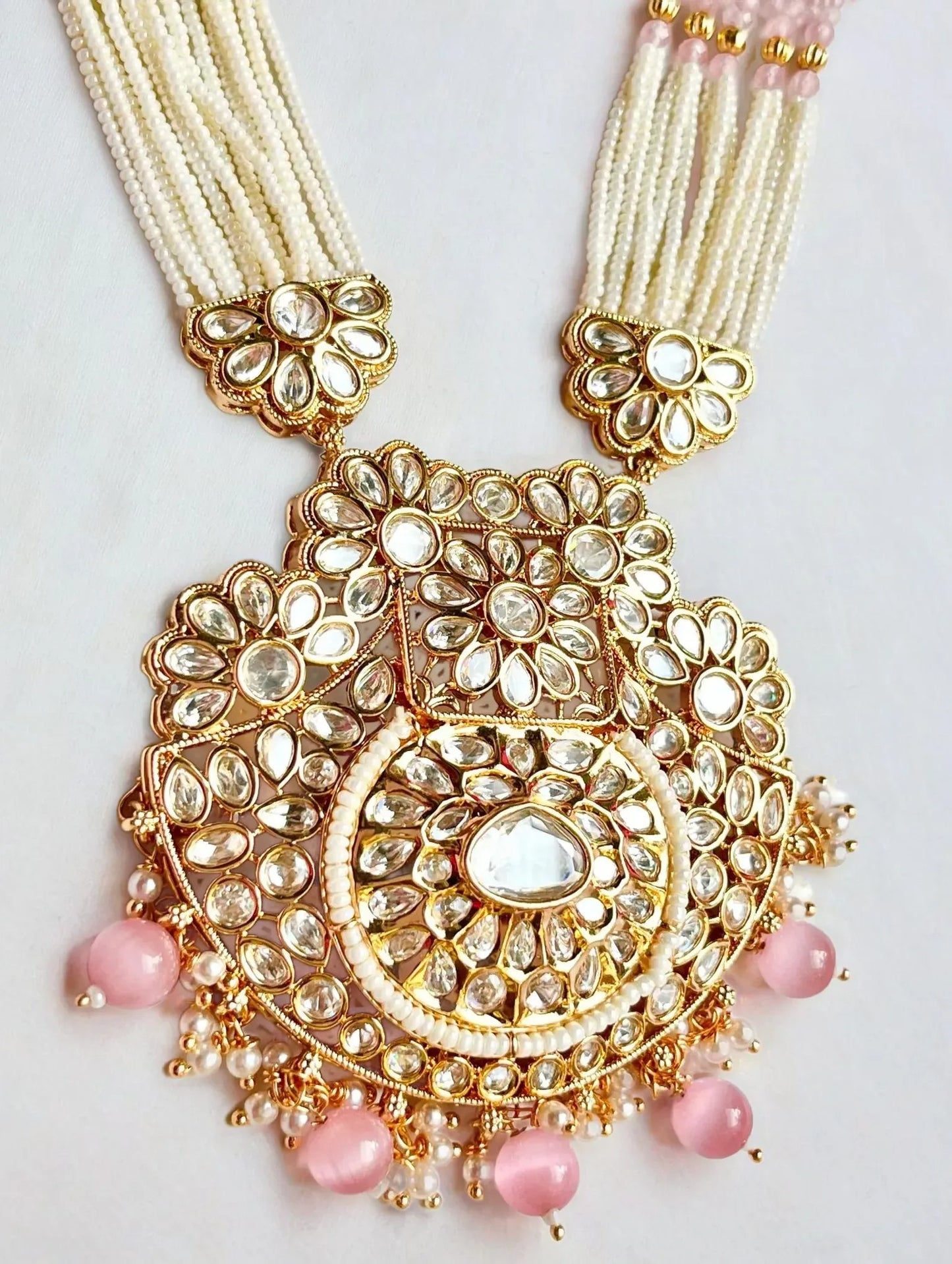 NAZREEN PINK KUNDAN JEWELLERY SET