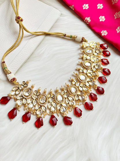 SARGUN RUBY KUNDAN NECKLACE