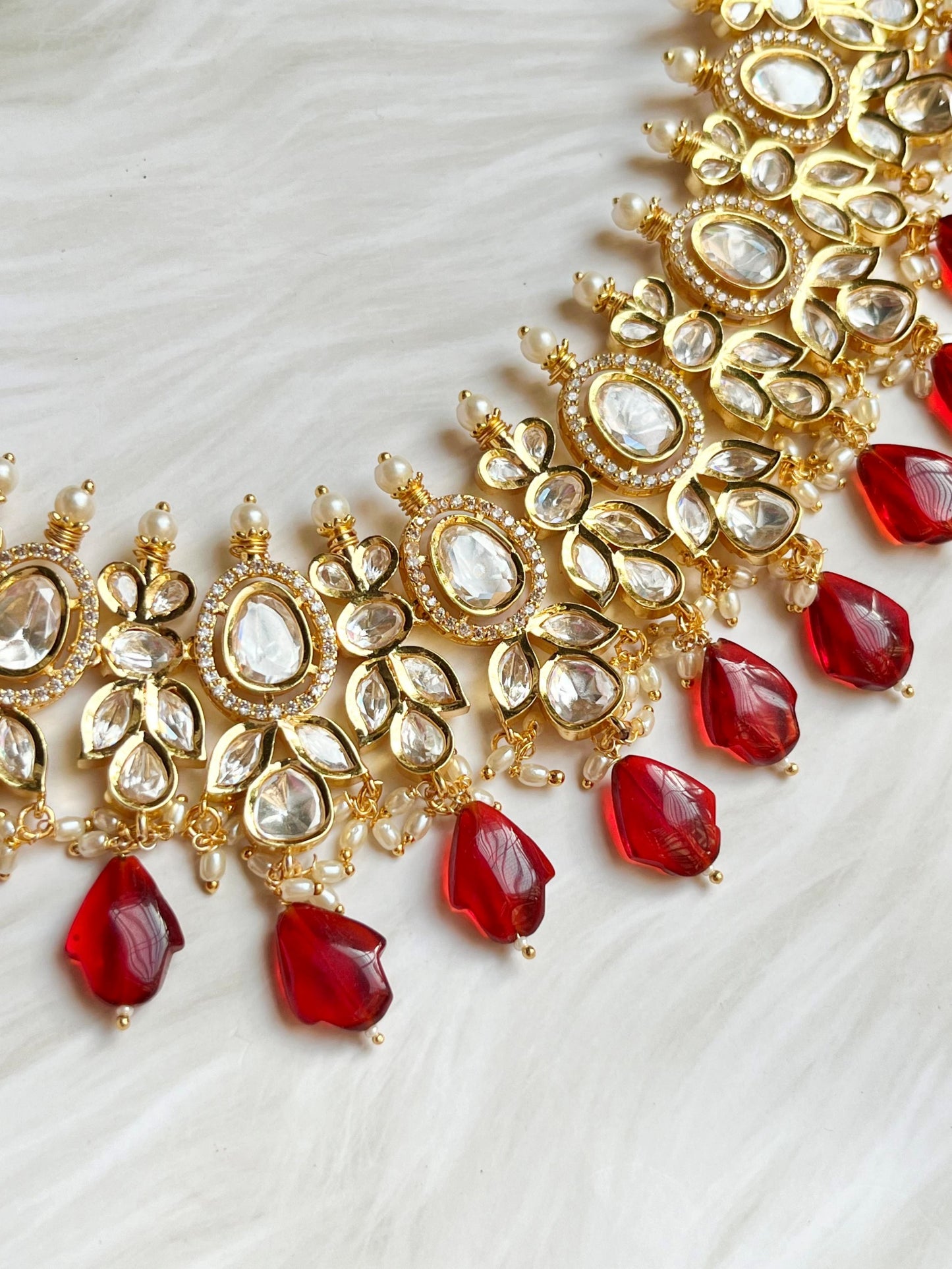 SARGUN RUBY KUNDAN NECKLACE