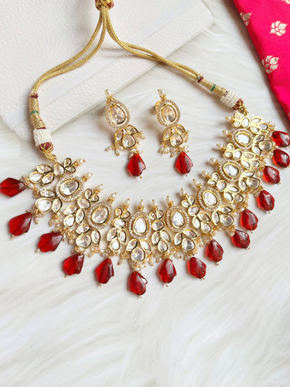 SARGUN RUBY KUNDAN NECKLACE