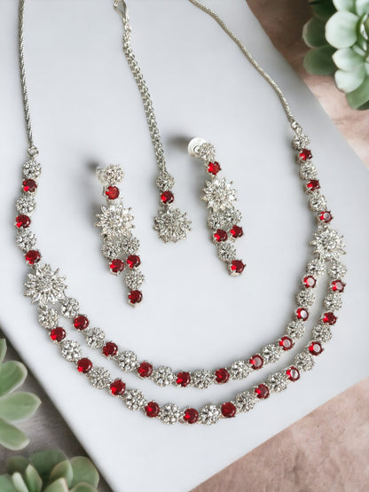 NORAH RUBY ZIRCONIA JEWELLERY SET