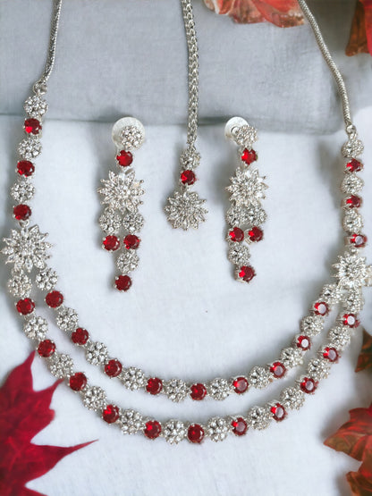 NORAH RUBY ZIRCONIA JEWELLERY SET