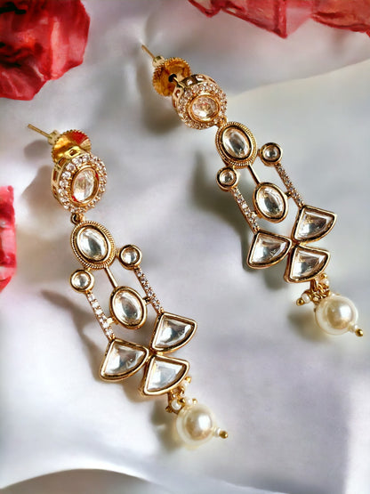 ERINA GOLD KUNDAN JEWELLERY SET