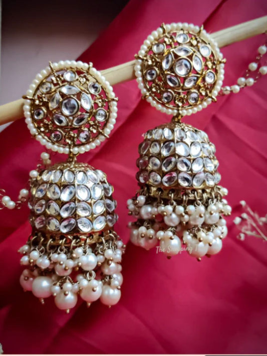 KUNDAN JHUMKA EARRINGS