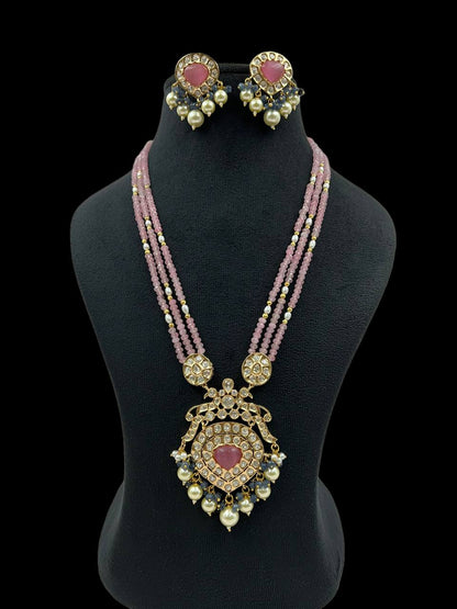 PINK LONG JEWELLERY SET