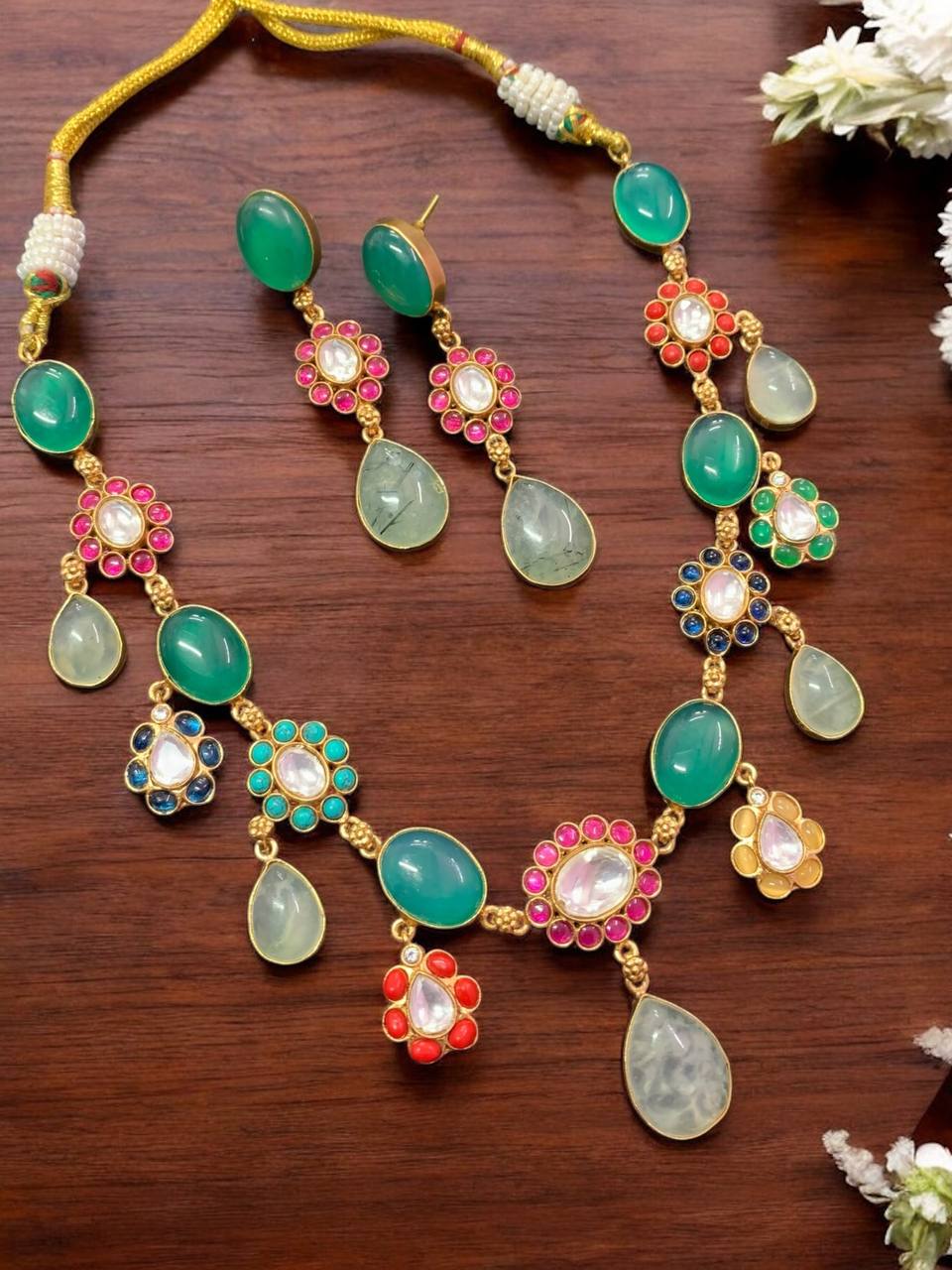 IRA MULTI KUNDAN JEWELLERY SET