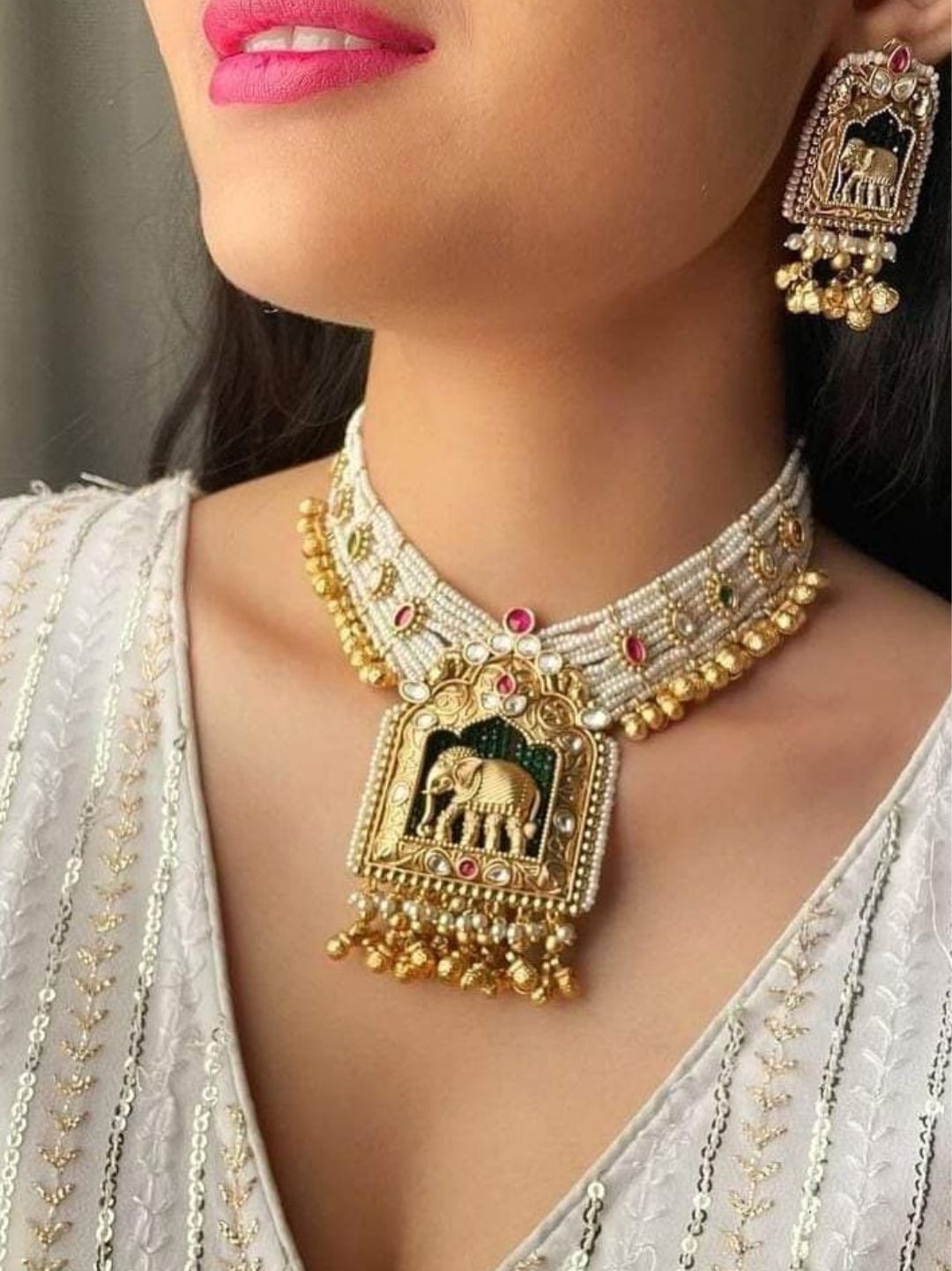 CHARVI RAJWADI JEWELLERY SET