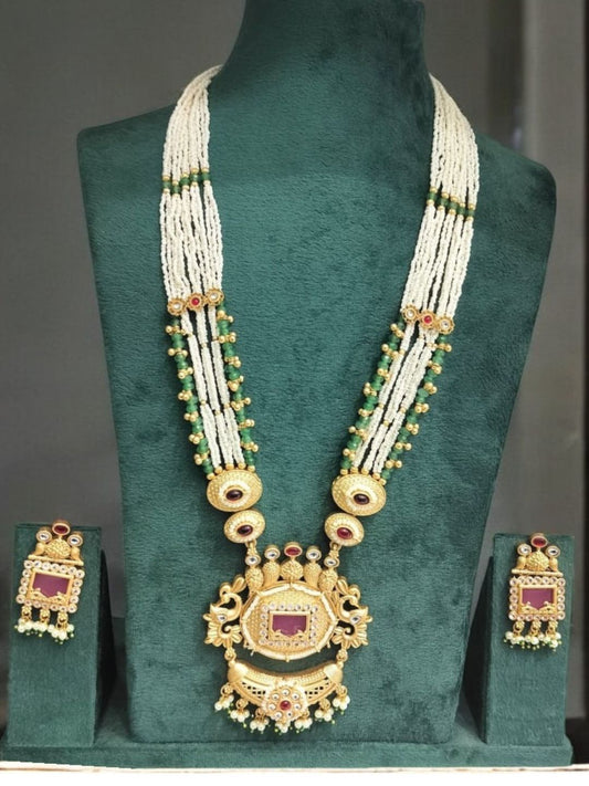 AABHA RAJWADI JEWELLERY SET