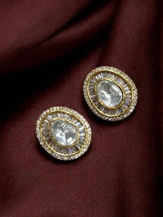 GOLDEN GLOW KUNDAN STUDS