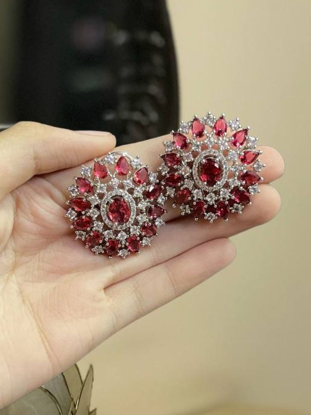 VIVIA RUBY ZIRCONIA STUDS