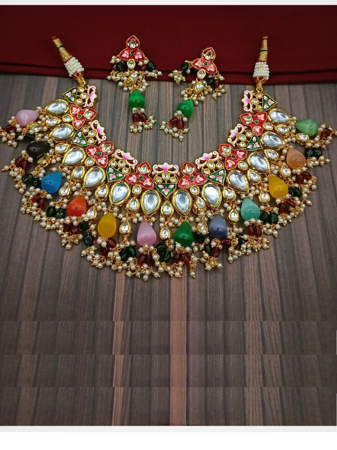 CHAMPA MULTI KUNDAN JEWELLERY SET