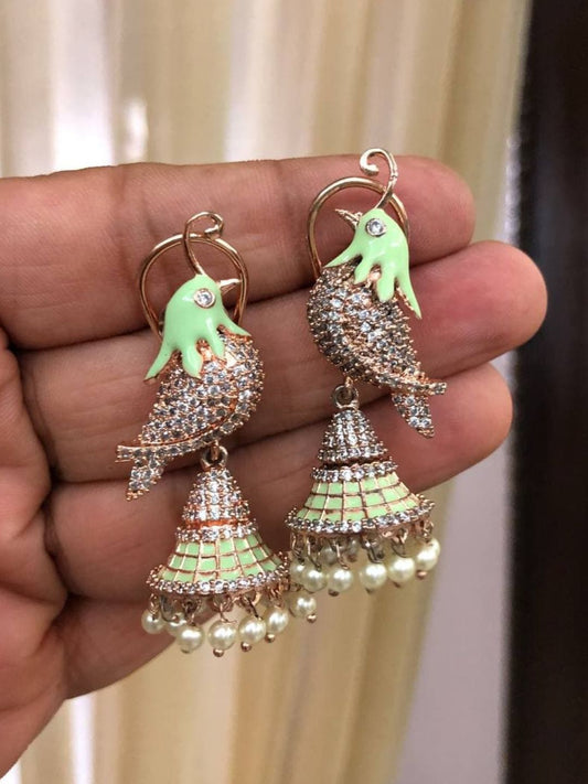 MEHER MINT ZIRCONIA JHUMKI