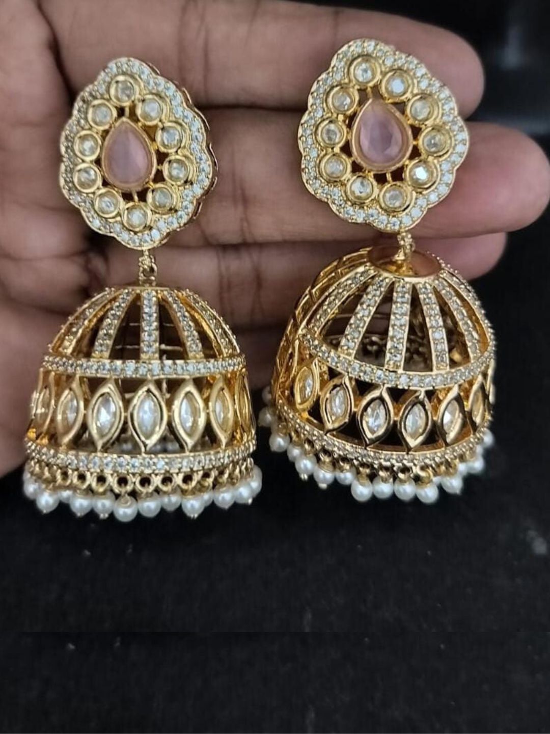 GLORIA PINK JHUMKI