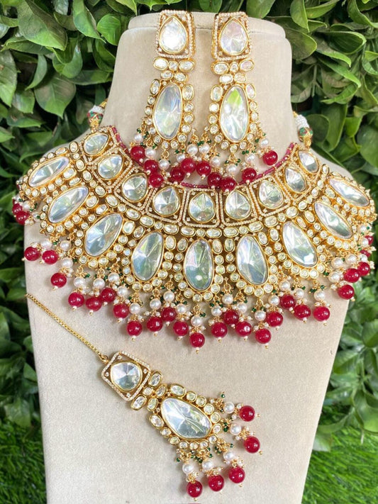 PANNA RUBY KUNDAN JEWELLERY SET