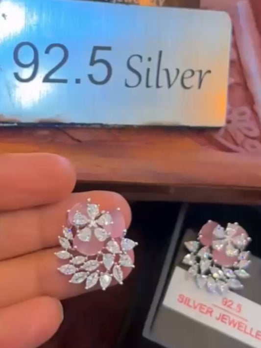 ELARA PINK 92.5 SILVER STUDS