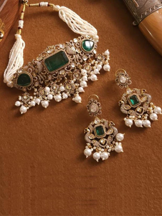 RIDHIMA EMERALD CHOKER SET