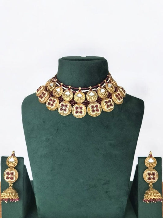 SUHAGAN RAJWADI JEWELLERY SET