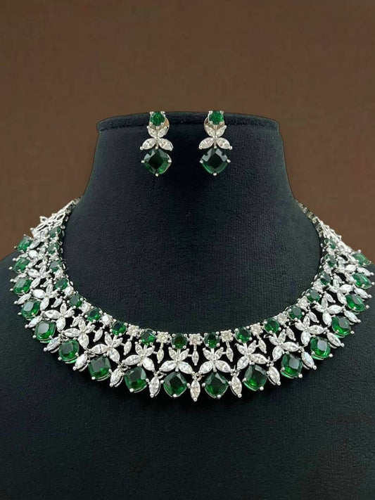 THEA EMERALD ZIRCONIA JEWELLERY SET